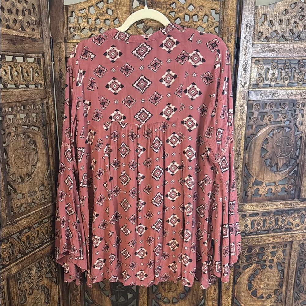 Bohemian Rust Blouse - Picture 4 of 4